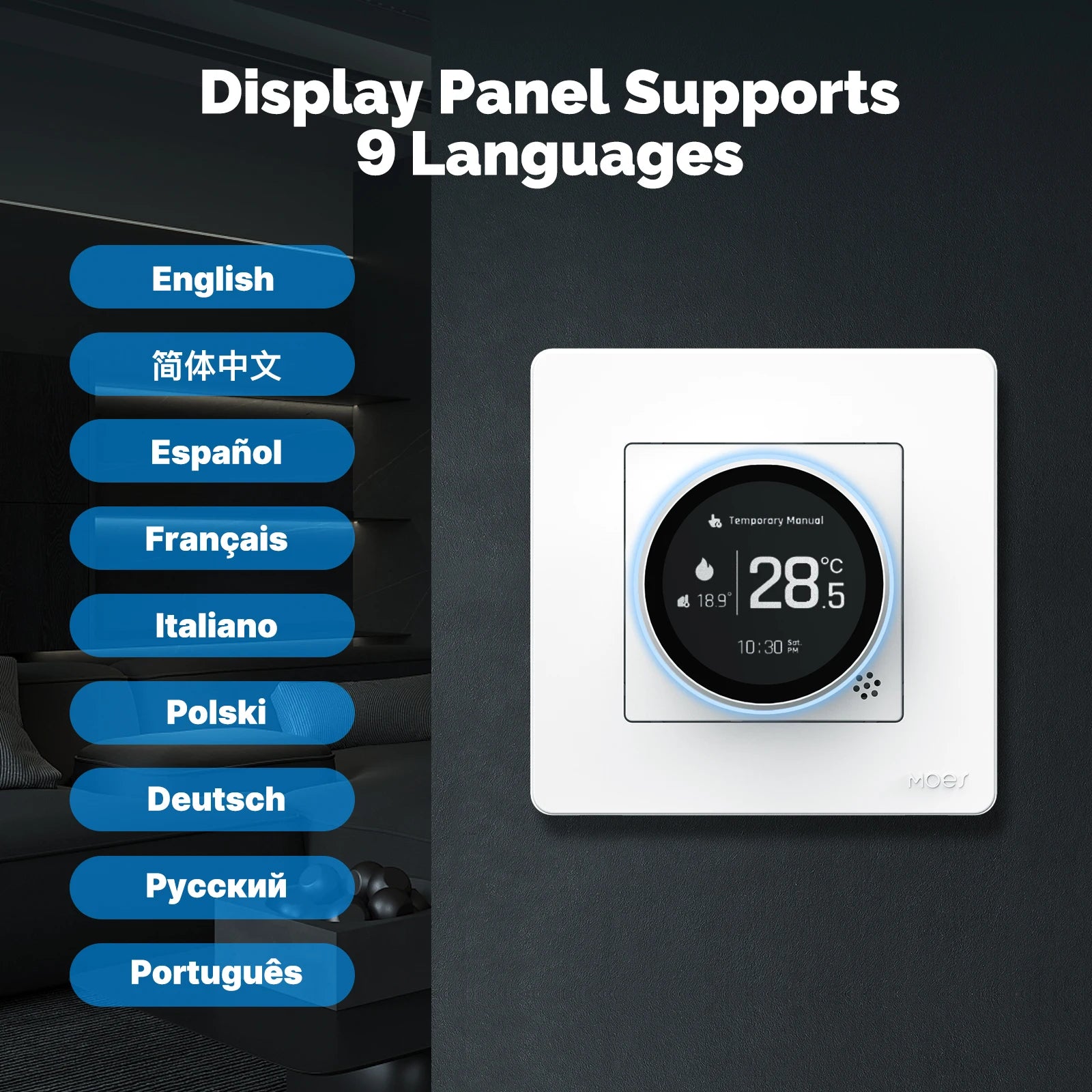 ZigBee Smart Knob Thermostat for Water Boiler Heating Systems Tidesmit