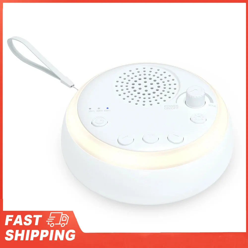 16 Soothing Sounds 15/30/60 min Timer White Noise Machine Mini Baby Sleep Machine Built-in Night Light for Baby Kids Adults