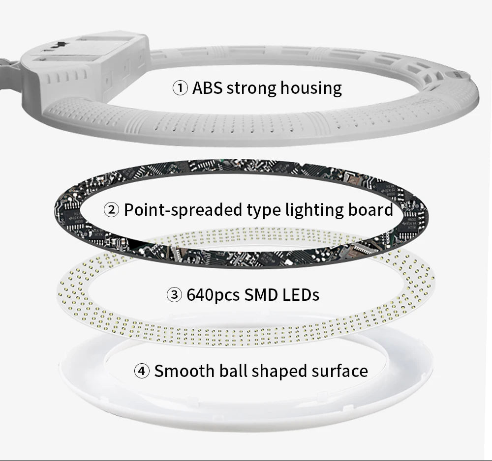 22 Inch LED Ring Light with Tripod for Professional Content Creation Tidesmit