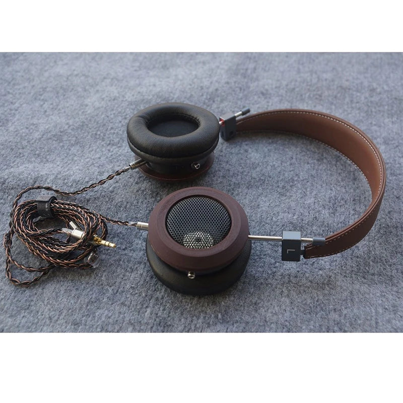 HIFI Retro Open Back Wood Headphones | Wired Studio Monitor - Tidesmit Headset-8-core line Tidesmit