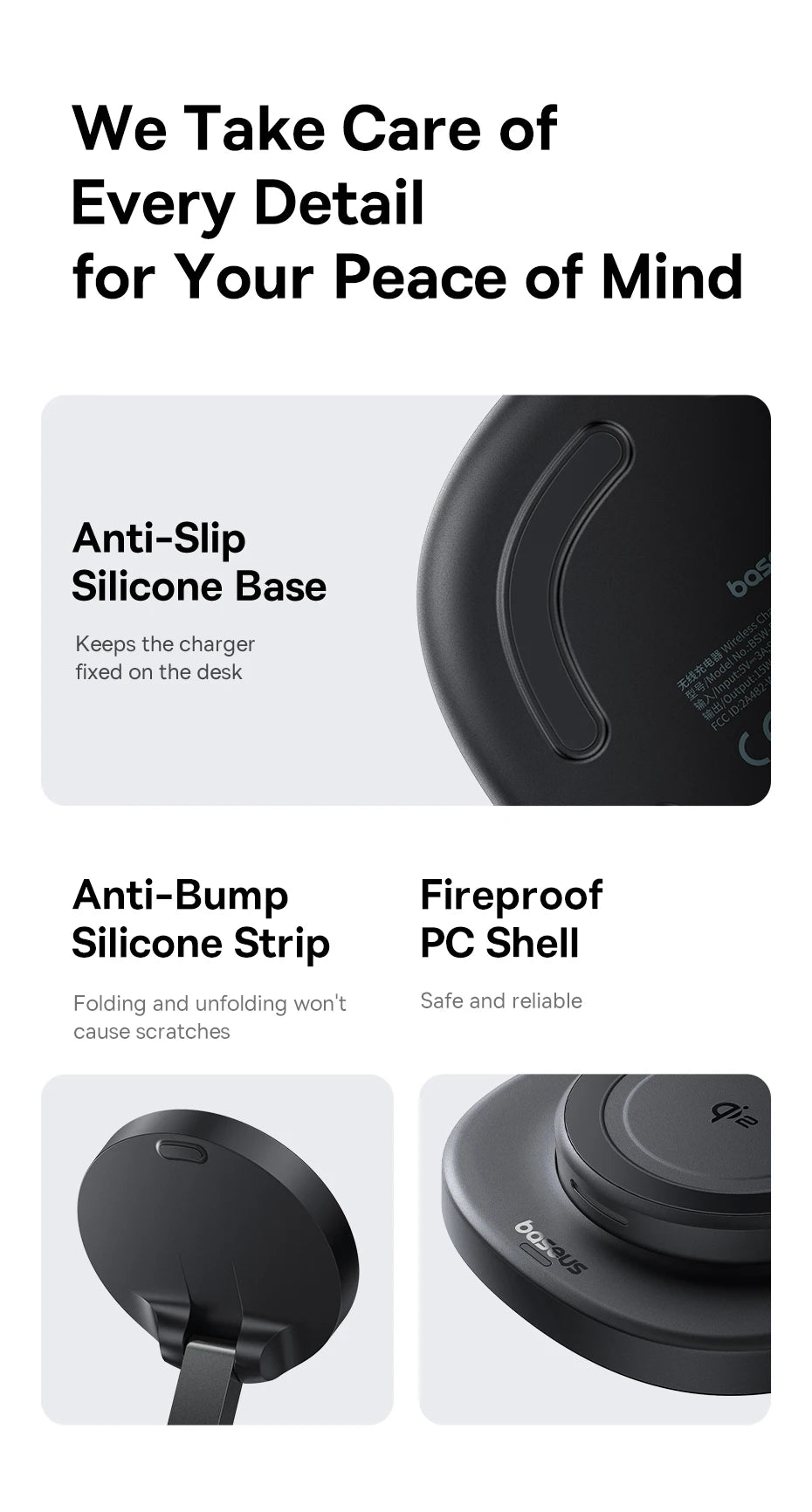 Foldable Qi2 Magnetic Wireless Charger Stand for iPhone 16 Series Tidesmit