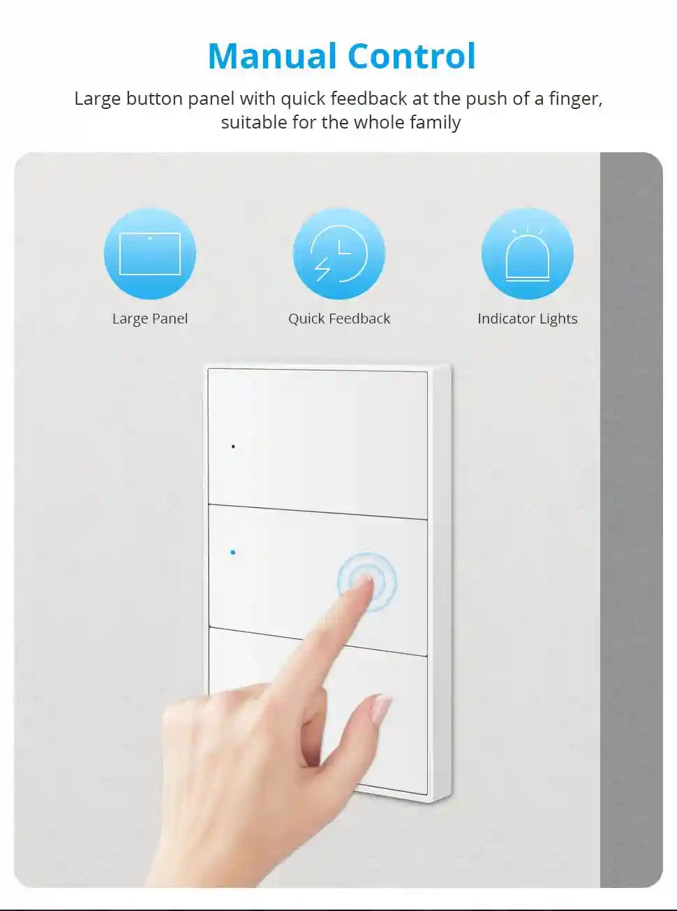 Matter Smart Wall Light Switch WiFi | 1-6 Gang Multi-Room Control Tidesmit