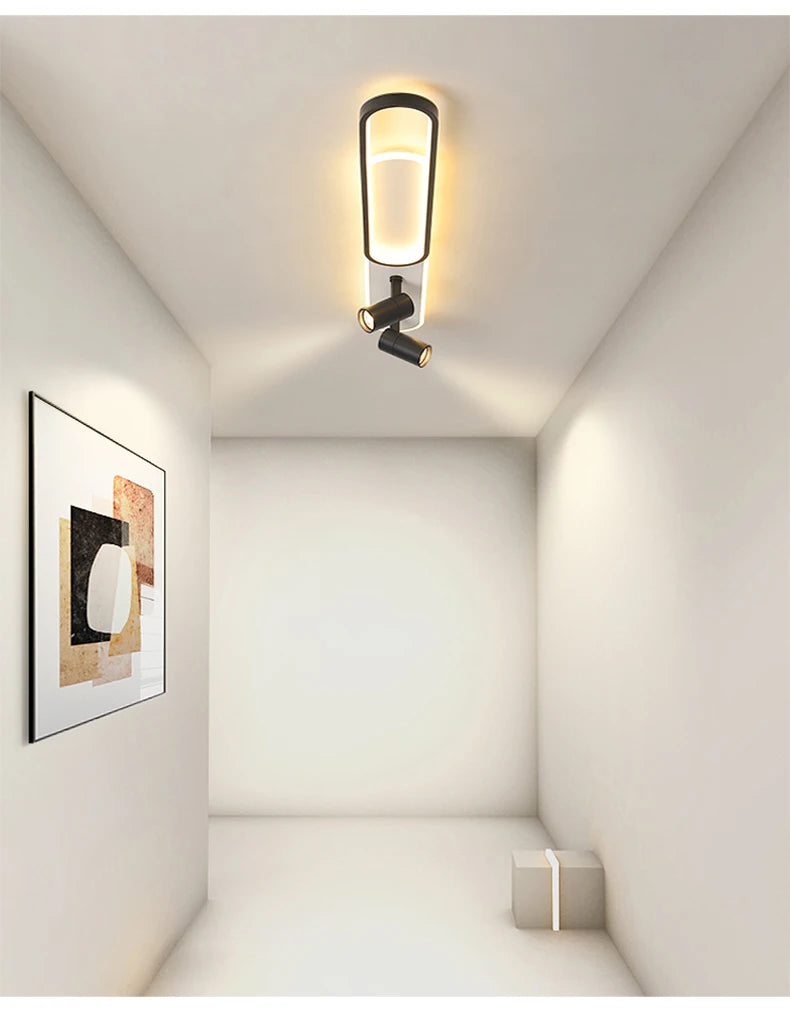 Simple Led Ceiling Lights With Spotlight Modern Bedroom Study Room Black White Gold Ceiling Lamp Home Indoor Decor Lighting Lamp