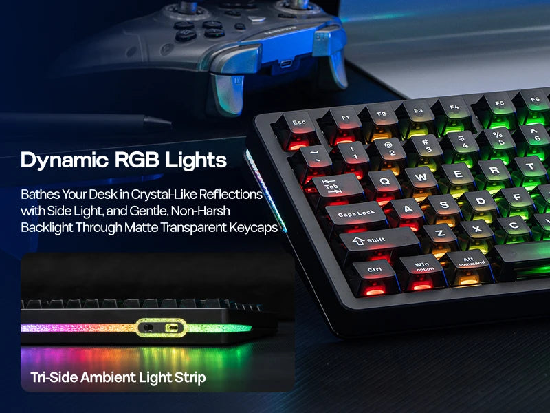 EPOMAKER HE75 V2 75% ANSI US Layout Tri-mode Wireless Hall Effect Gaming Keyboard 0.005mm Adjustable Actuation/Rapid Triggering