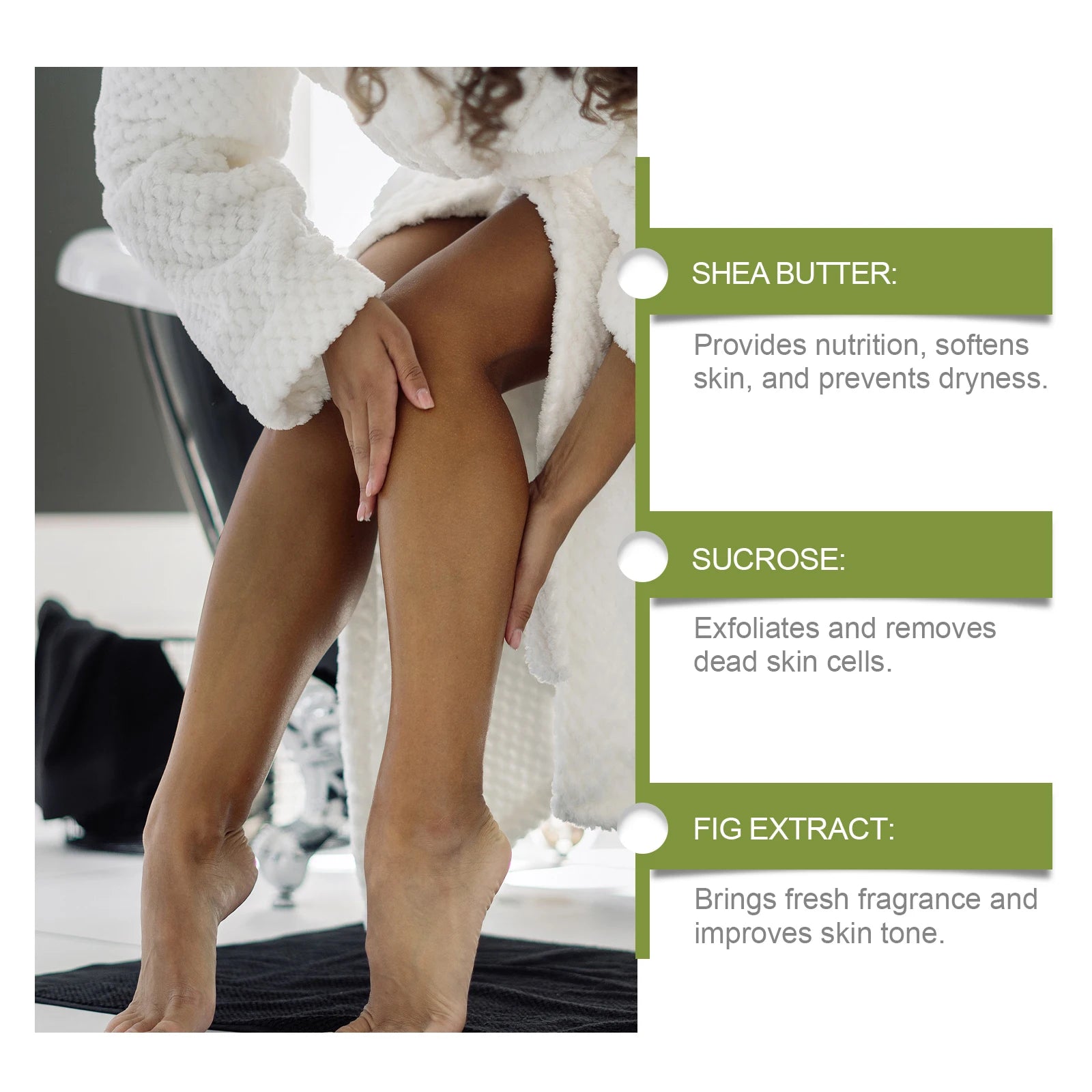 Fig Sugar Body Scrub Exfoliating Moisturizer - Natural Smoothing Care Scrubs Treatments Tidesmit