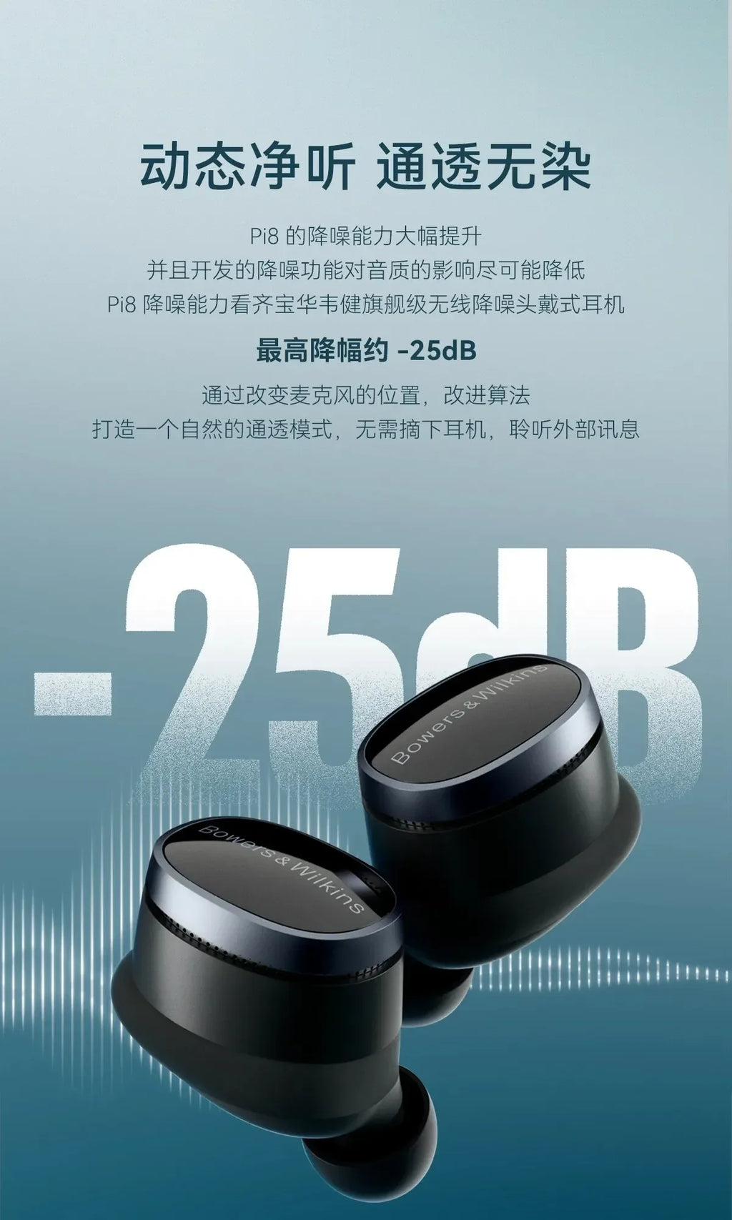 Bowers & Wilkins Pi8 Wireless ANC Earbuds by Tidesmit Tidesmit