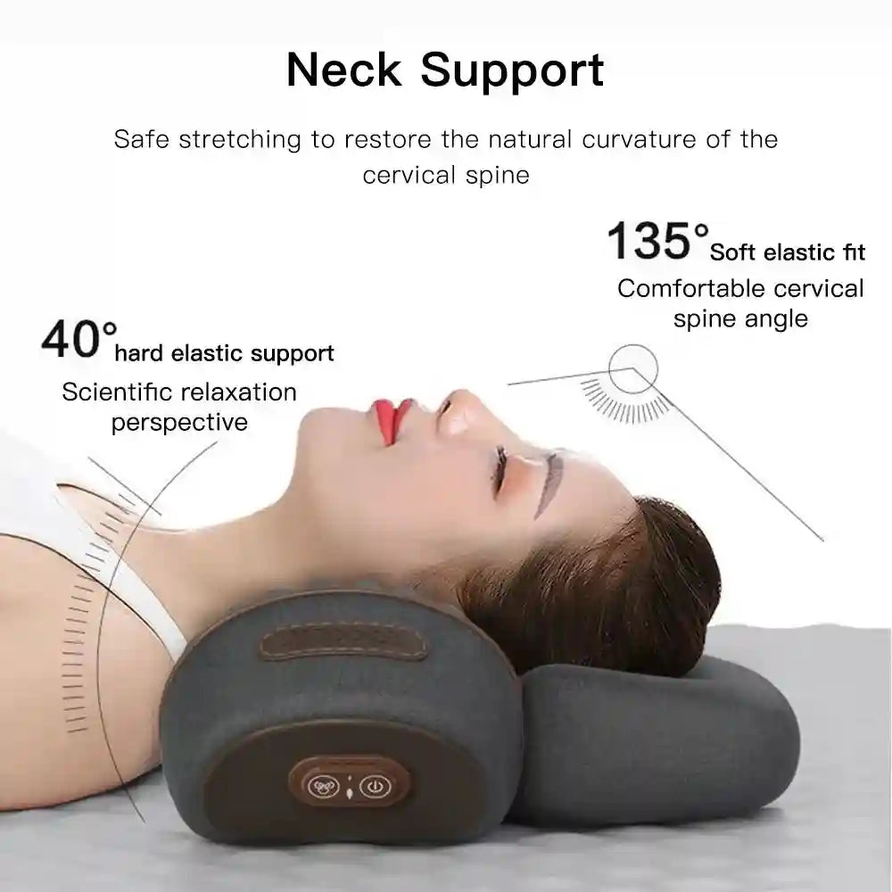 Electric Neck Massager with Heat and Traction - Tidesmit Wellness Relaxation Treatment Tidesmit