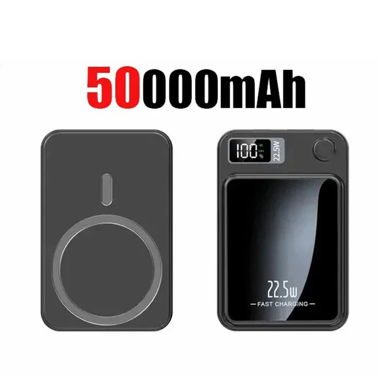 Tidesmit 100000mAh Magnetic Fast Charging Power Bank - High Capacity Black 50000mAh Tidesmit