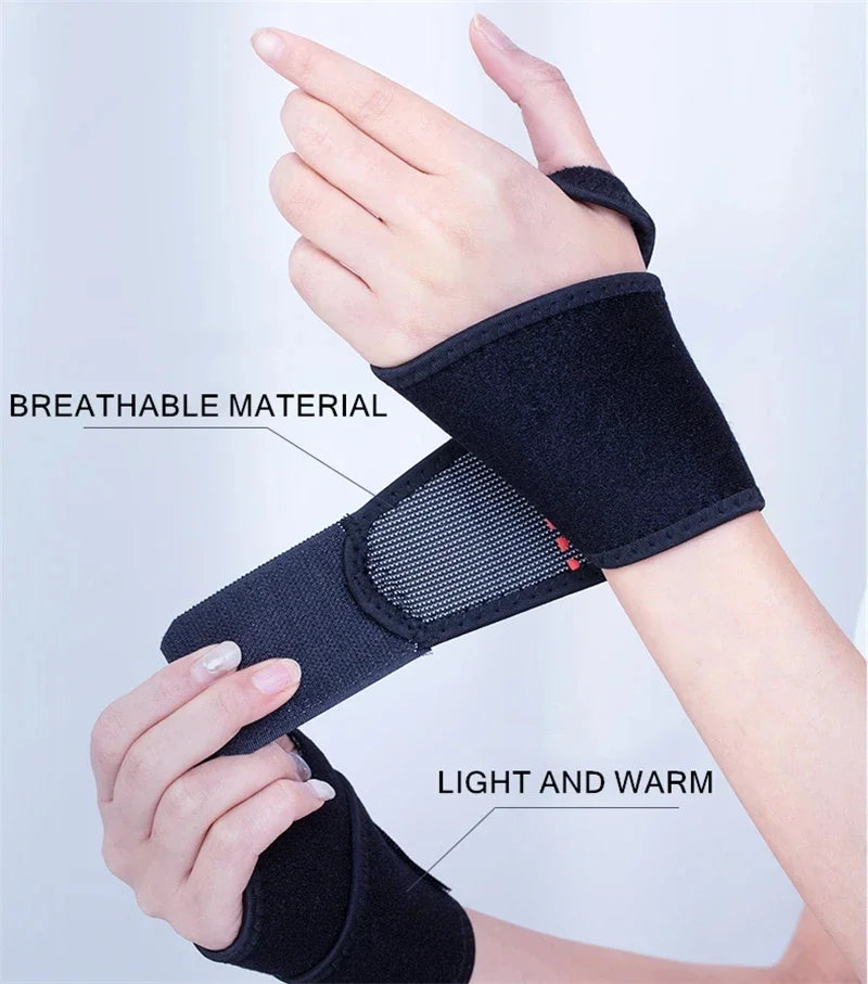 Adjustable Breathable Wrist Brace Warm Sports Wrist Support Wrap Pain Relief Wrist Guard for Men Women Daily Fitness Workout