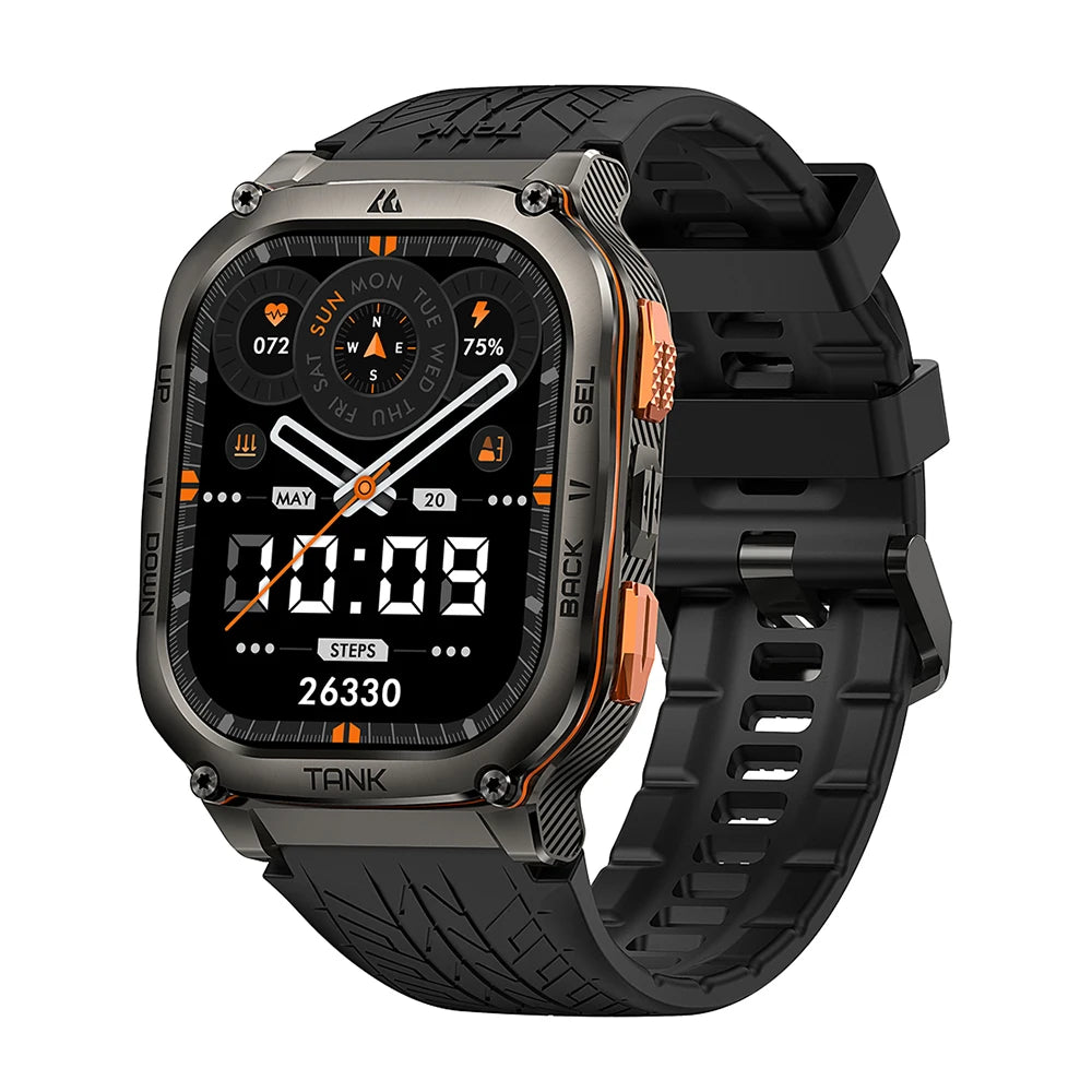 KOSPET TANK M3 Ultra GPS Smart Watch For Mentainless Steel Smartwatch 5ATM IP69K Waterproof Bluetooth Call Health Monitor