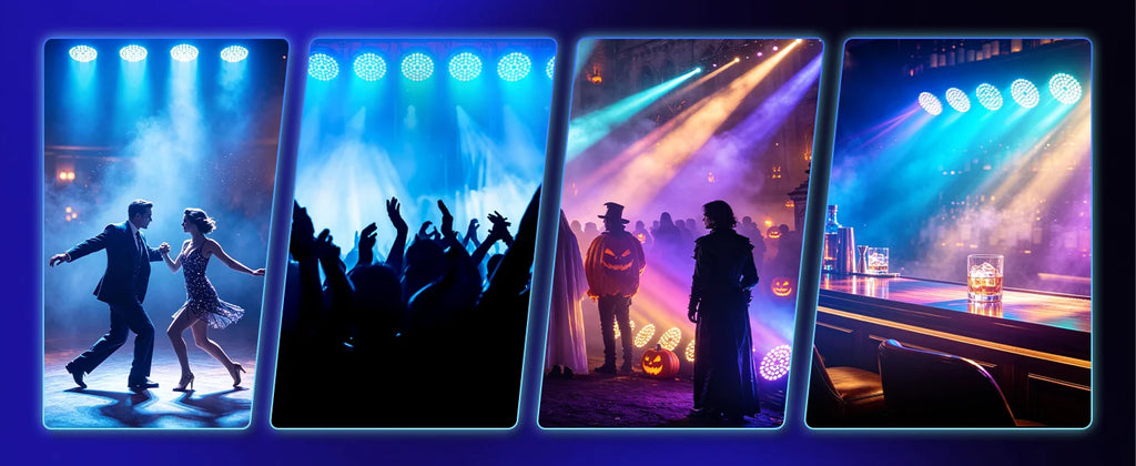 Somspot 4PCS 36W RGB Par Light 60LEDs DJ Party Lights Remote Control Disco Light for Stage Christmas Bar Club Wedding Birthday