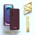Samsung Galaxy S25 Ultra MagSafe Case - Slim Military-Grade Silicone Cover Burgundy Tidesmit