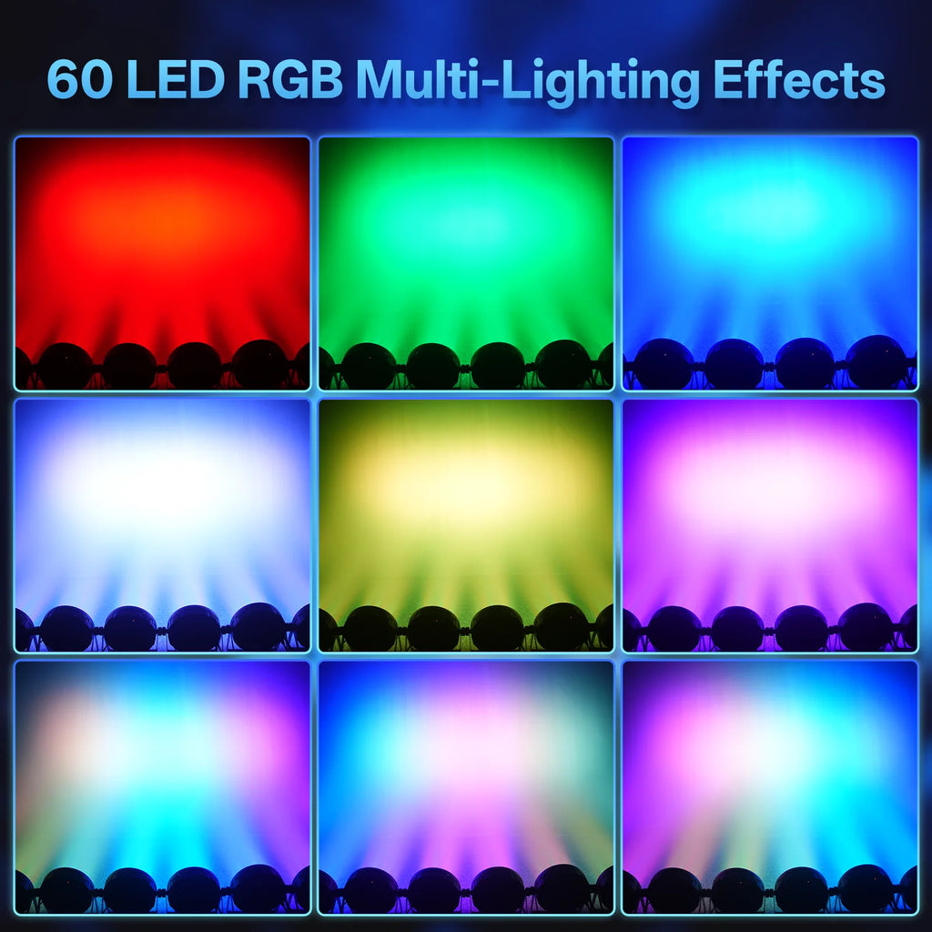 Somspot 4PCS 36W RGB Par Light 60LEDs DJ Party Lights Remote Control Disco Light for Stage Christmas Bar Club Wedding Birthday