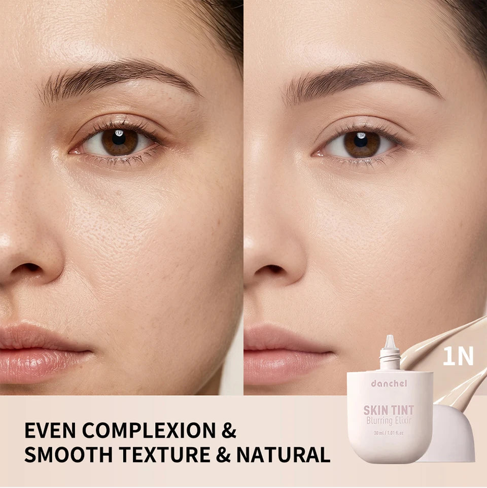 Tidesmit Skin Tint Blurring Elixir Foundation shade swatch for pore minimizing long lasting hydrating face makeup