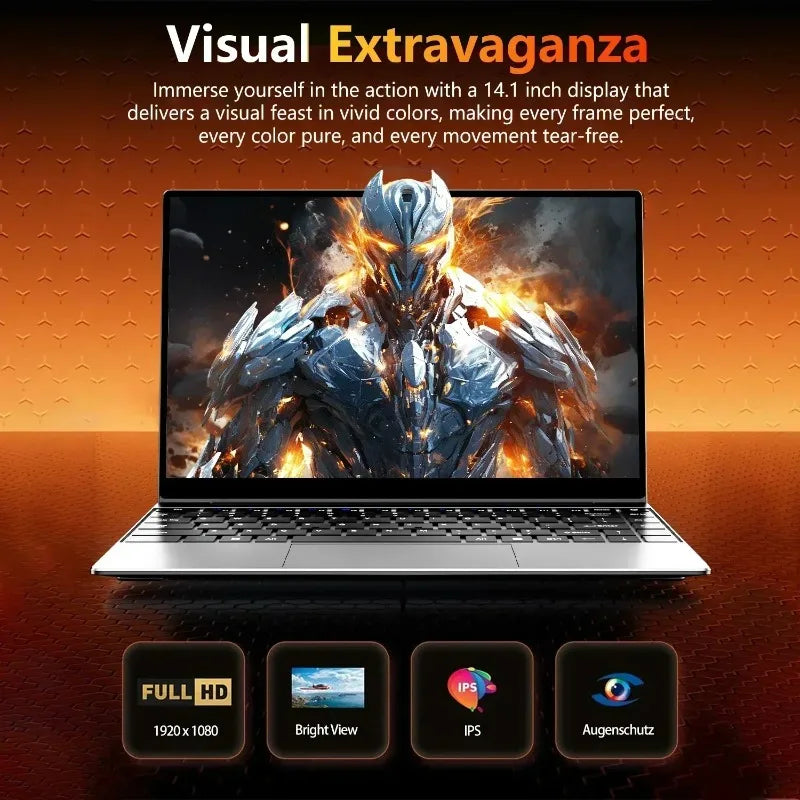 New Laptop Ultra Thin 14.1 Inch New Intel N3700 Win11 DDR4 2TB SSD 16GB/32GB RAM FHD Portable Business Office Notebook PC