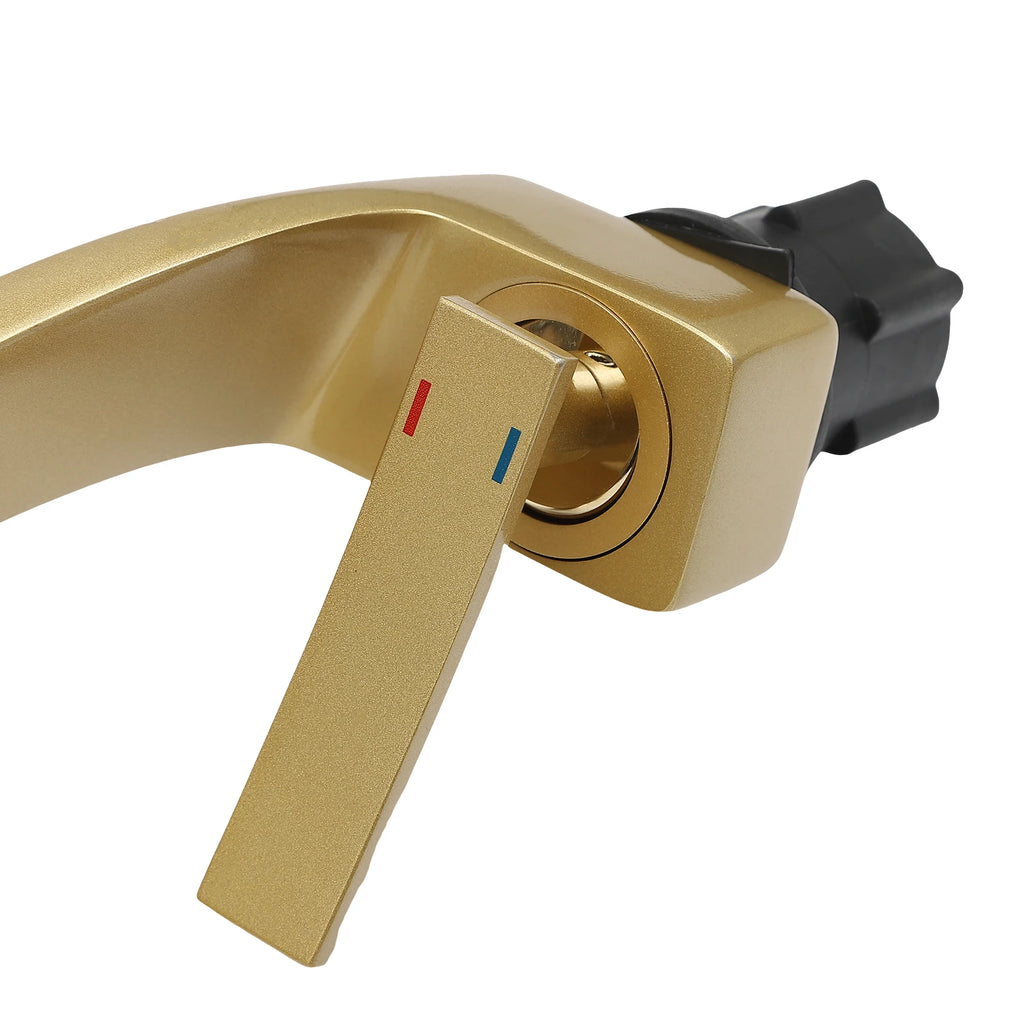 Gold Bathroom Waterfall Mixer Tap Modern Washbasin Faucet Copper Basin Tap Elegant Lift Off Type