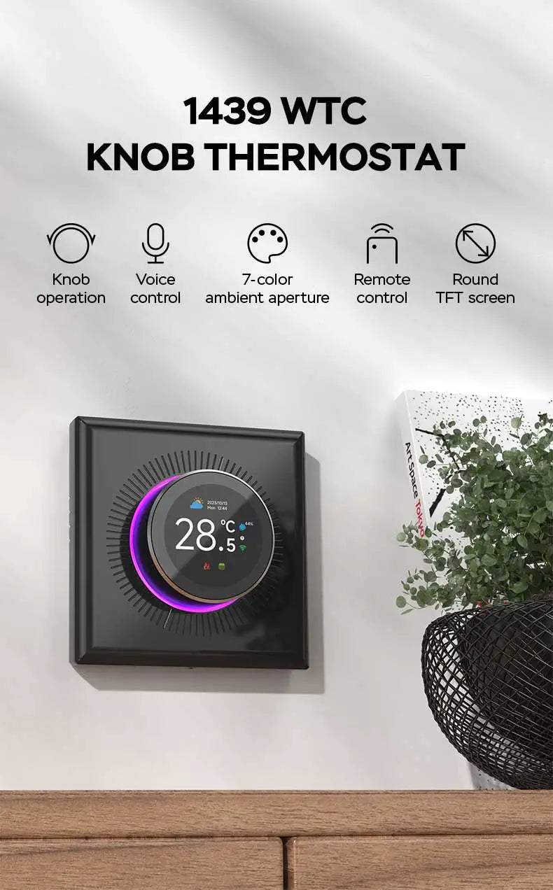 TUYA WiFi Smart Knob Thermostat  Floor Heating Water Gas Boiler Home Room Programmable Temperature Controller Alexa Google Home