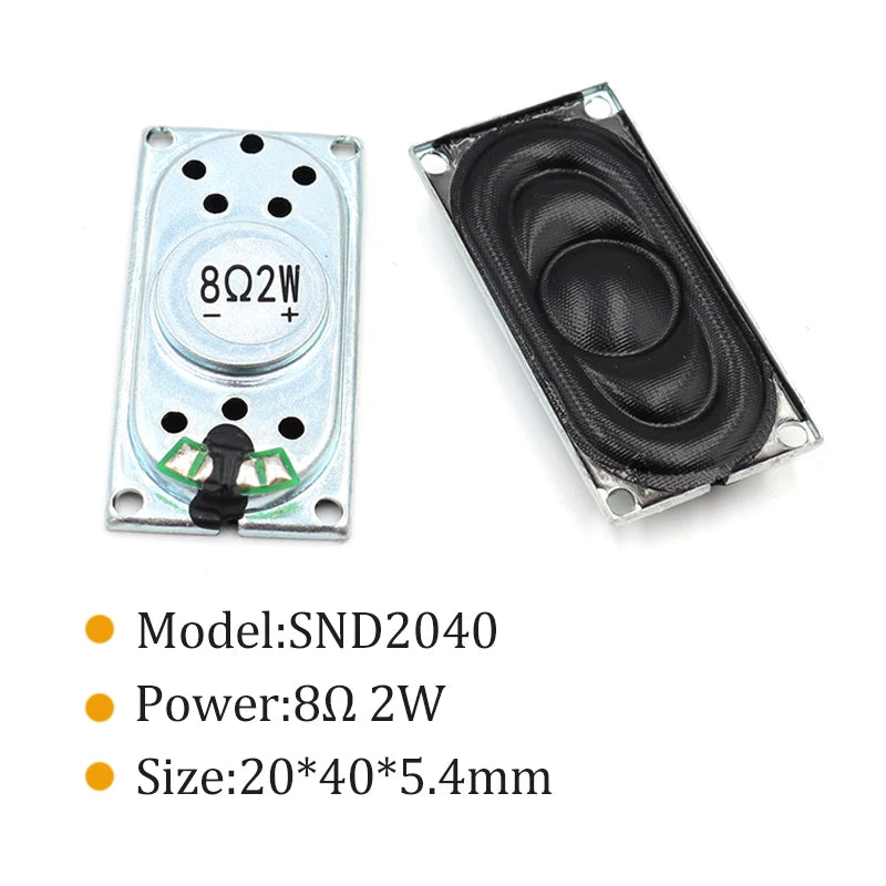 2PCS Notebook Speaker Horn 2W 8R 4R 4020 Loud Speaker 4 8 Ohms 2 Watt 4/8R 2W 20*35*5MM 20*40*5.4MM 20*40*5.5MM 50*30*11.7MM