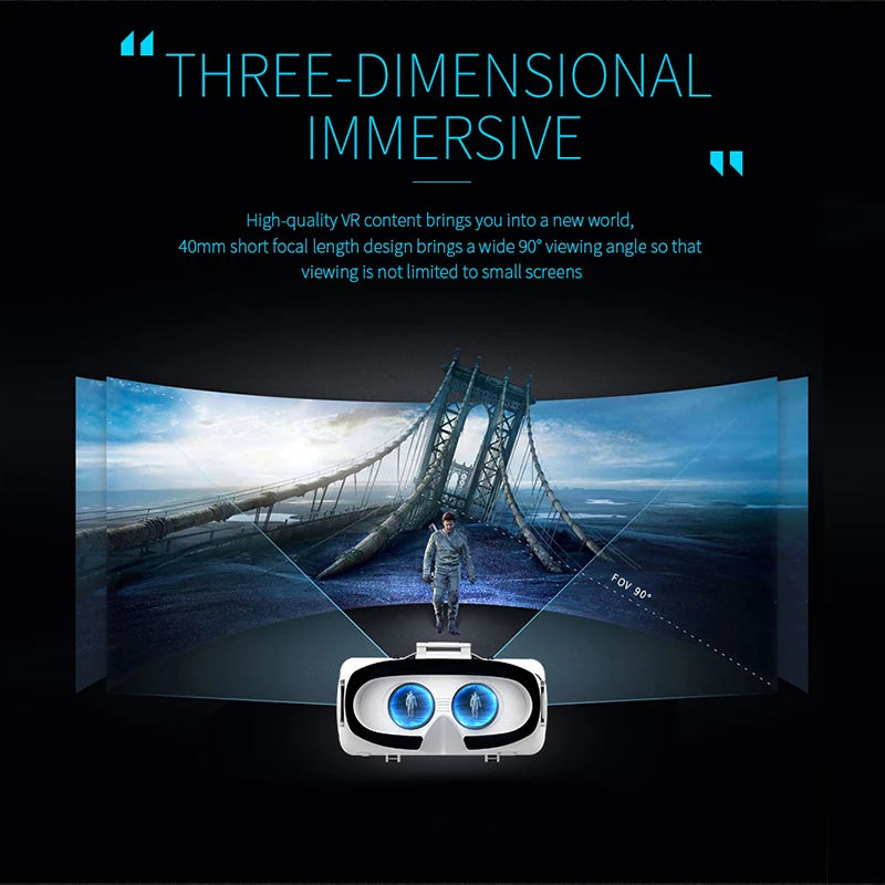 VR Headset for Smartphones | 3D Immersive Reality Smart Glasses Tidesmit