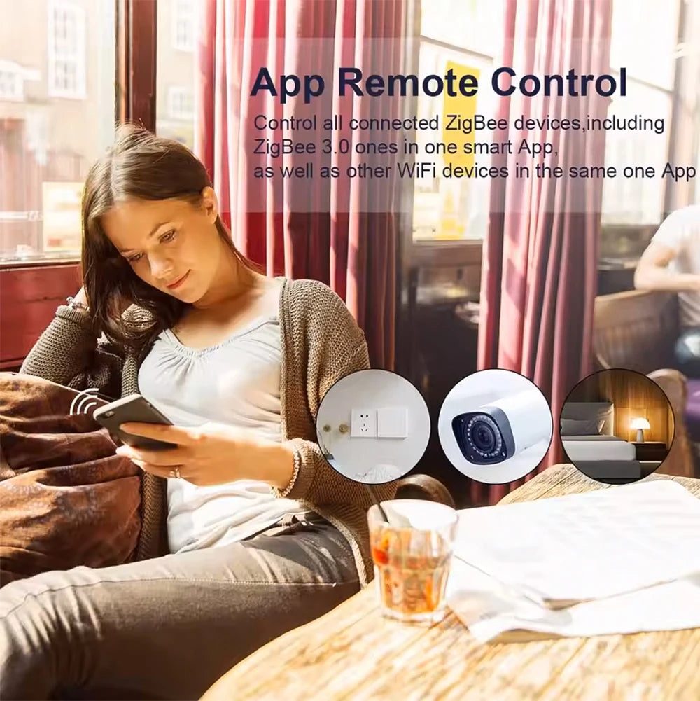 ZigBee Smart Hub Gateway for Alexa and Google Home - Wired or Wireless Tidesmit