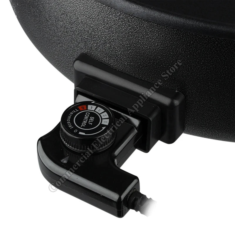Electric heating pot control knob with temperature settings and indicator