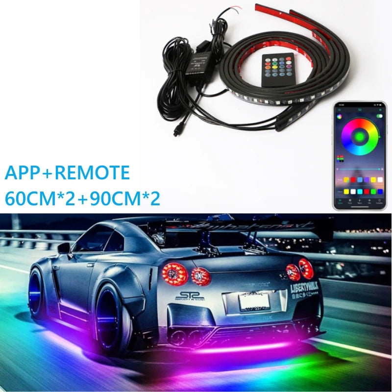 Car Underglow LED Light Kit RGB Dream Color - App Controlled Tidesmit Tidesmit