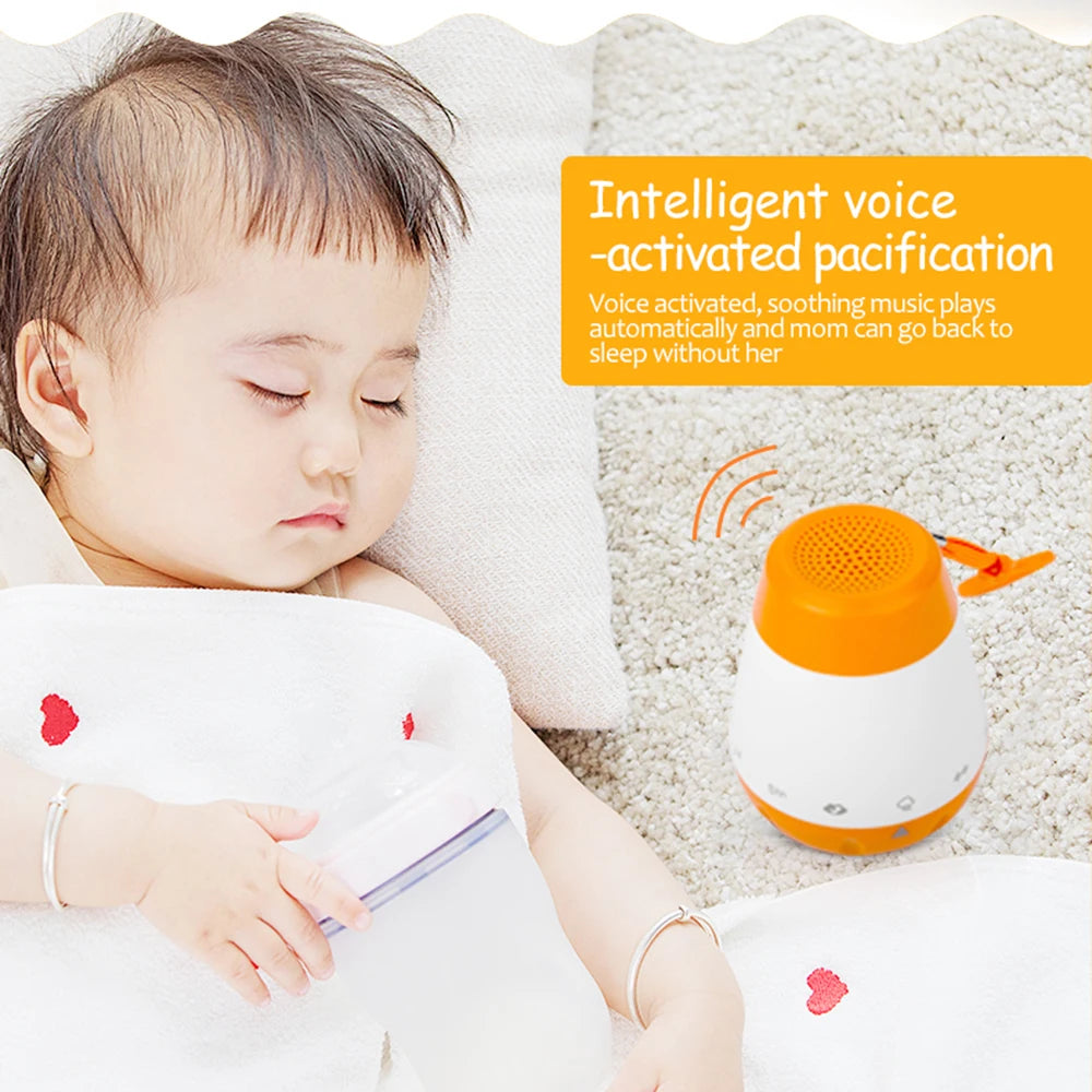 Smart Baby Sleep Soother White Noise Sound Machine for Infants Toddlers with 6 Soothing Sounds Intelligent Voice Activated