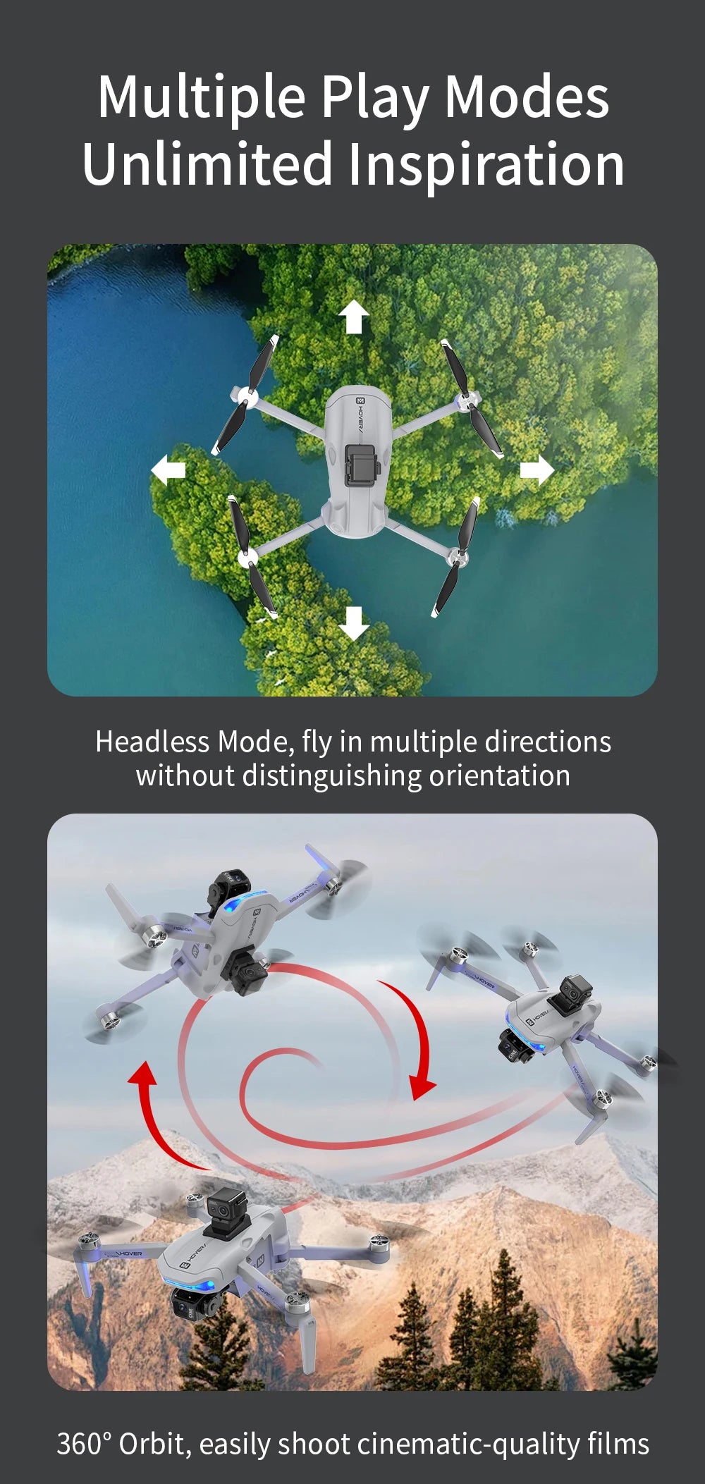 4K Camera Drone with 3-Axis Gimbal and Obstacle Avoidance - X40 PRO Tidesmit