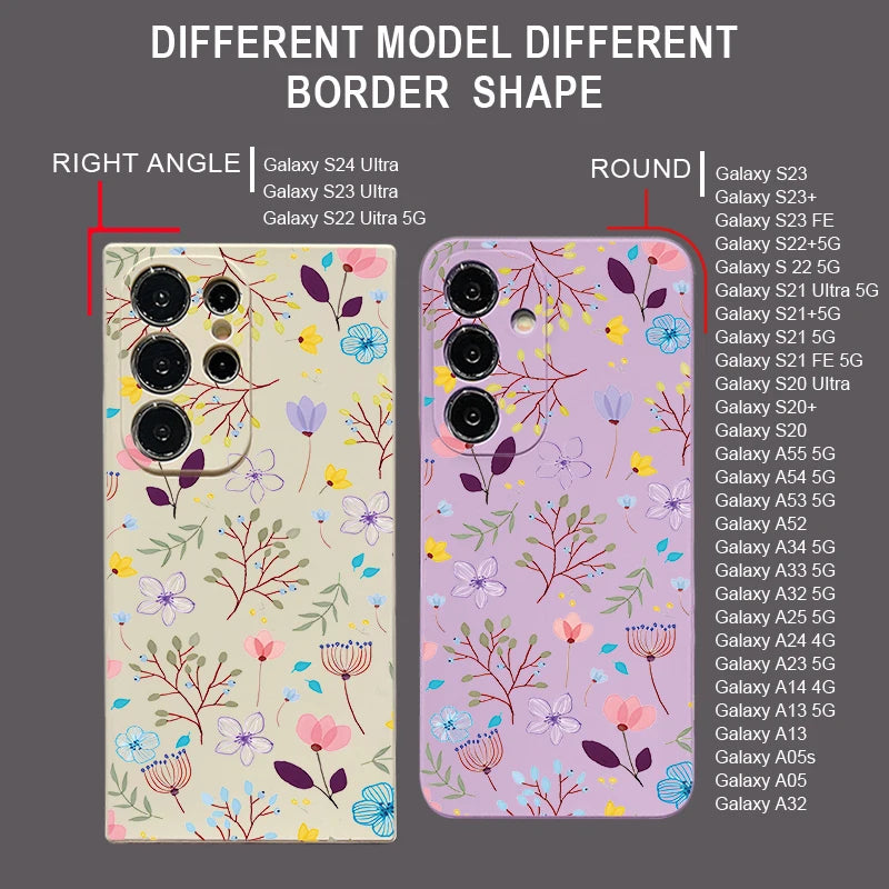 Floral Samsung Galaxy S25 Ultra Case | Slim Shock-Absorbing Cover Tidesmit