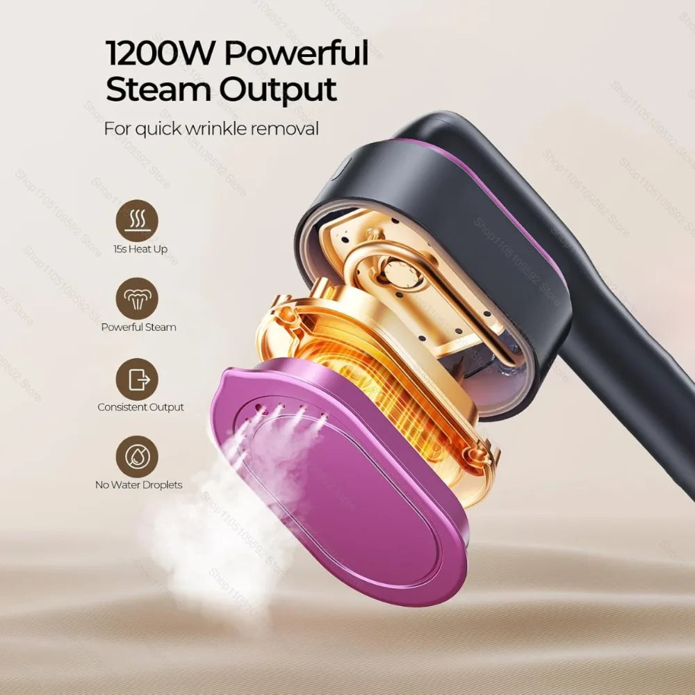 Tidesmit 1200W professional handheld garment steamer showing ergonomic portable design for efficient clothes ironing