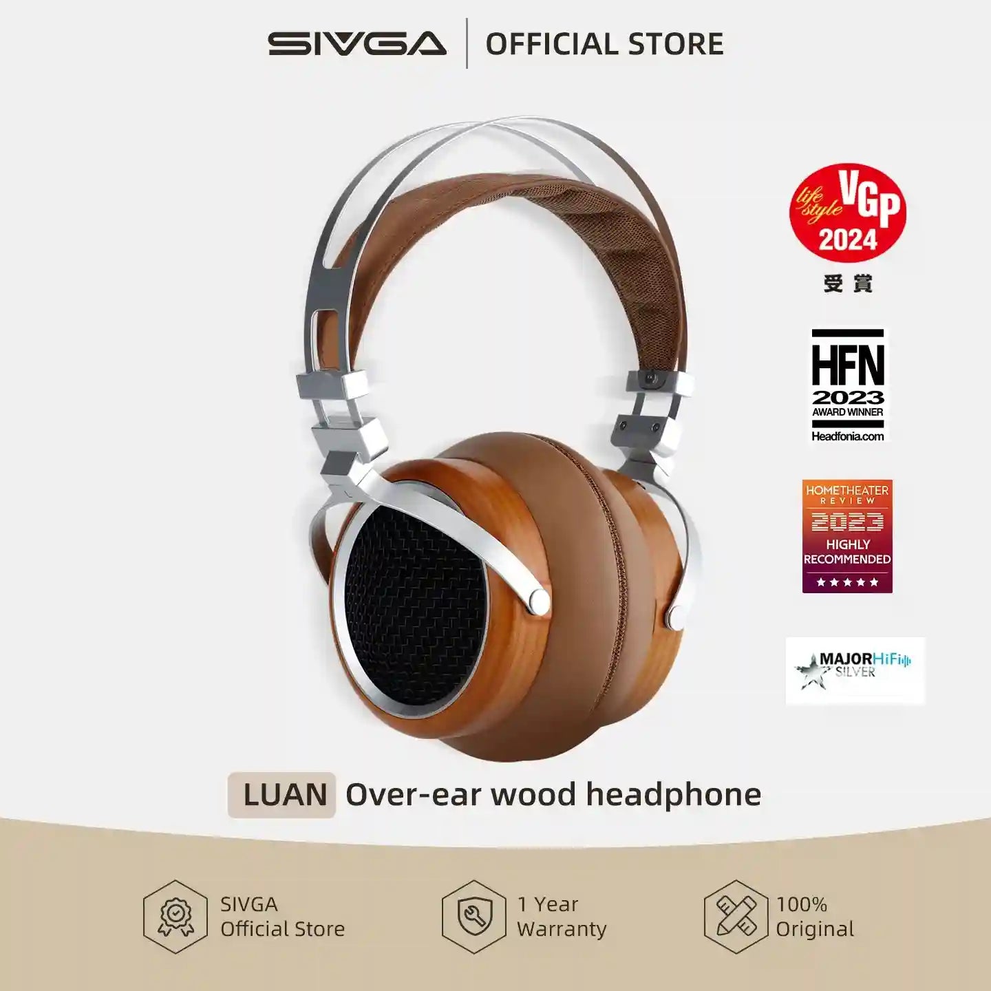 Sivga Luan Open-back Headphones | 50mm Driver Hi-Fi Wood Audio Tidesmit