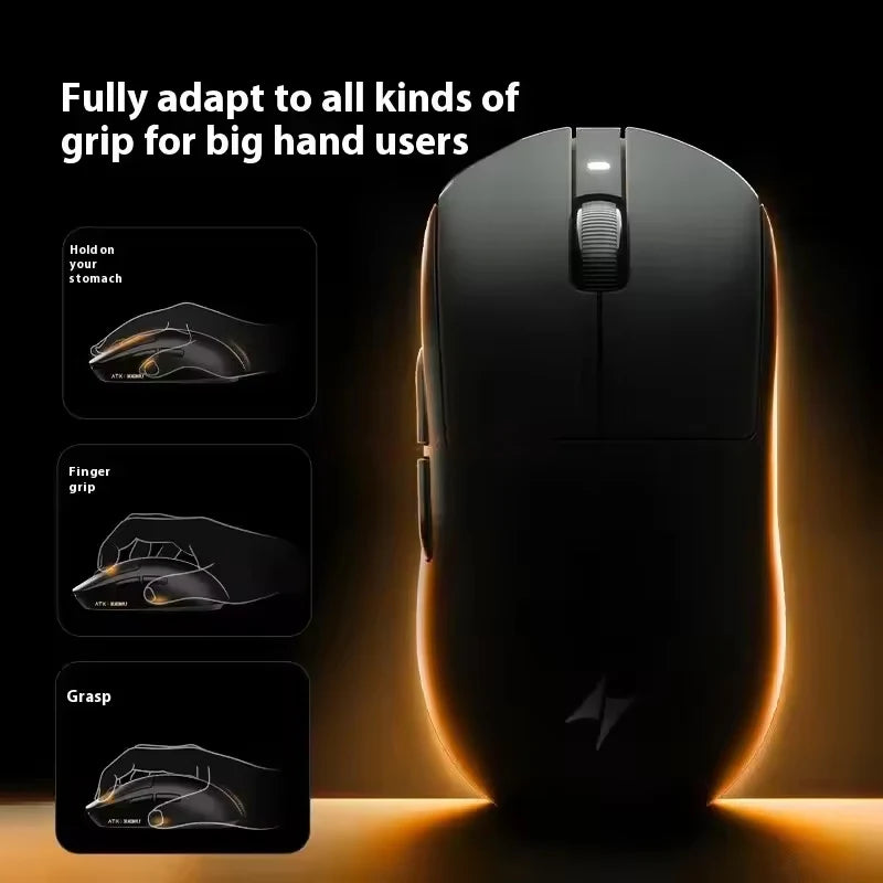 ATK A9 PLUS ULTRA Series Mouse Dual 8K Wireless Mouse Bluetooth Lightweight PAW3950 Ultra Nordic52840 E-sports Mice Gift