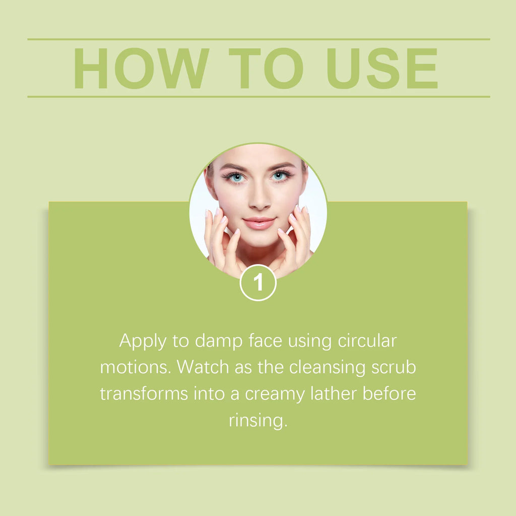 Green Tea Facial Scrub - Deep Pore Exfoliation - Natural Skin Care Scrubs Treatments Tidesmit