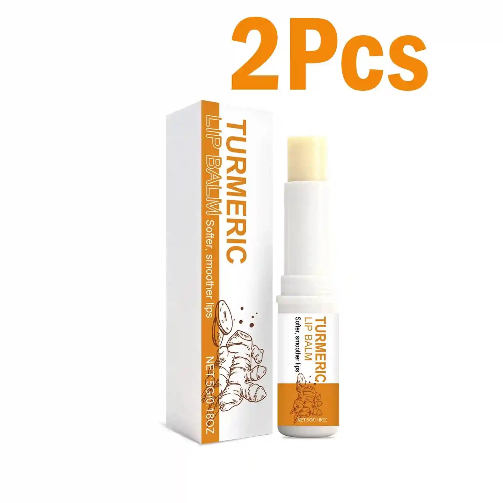 Turmeric Lip Balm – Moisturizing Dark Lip Treatment by Tidesmit Lip Care 2 x 5g Boxed Tidesmit