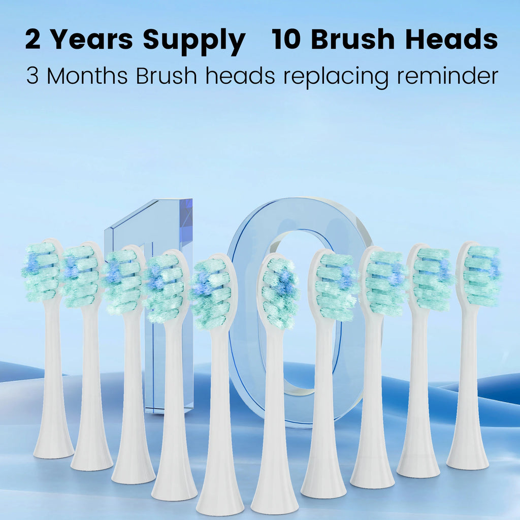 SEJOY Sonic Electric Toothbrush for Adults with 10 Brush Heads, Sonic Electric Tooth brush with 38000 VPM Deep Clean 15 Modes, Rechargeable