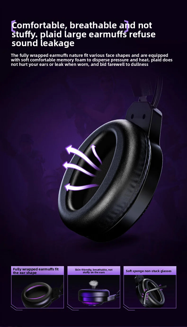 Gaming Headphones With 7.1 Surround Sound Mic for PC by Tidesmit Tidesmit