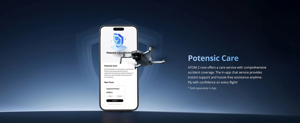 Potensic Atom 4K Camera Drone - 3-Axis Gimbal, Foldable GPS Drone Tidesmit