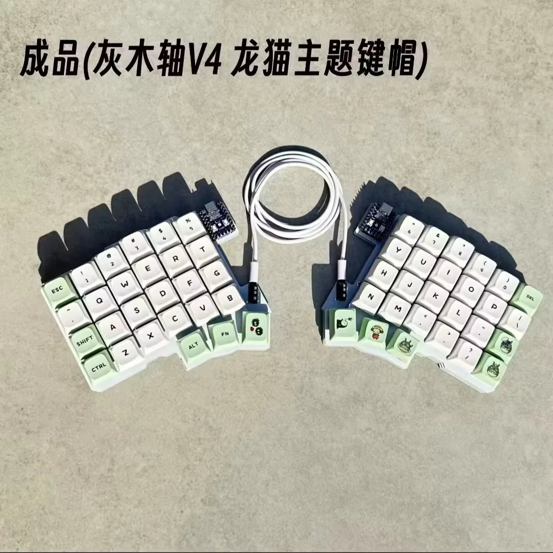 Silakka54 Split Keyboard Wired Hot Swap Support QMK/VIAL Keyboard Ergonomics RP2040zero Customized PC Gamer Accessories