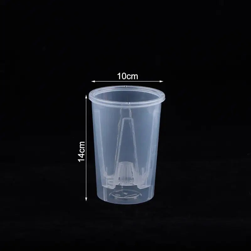 Clear self-watering planter pot, 10cm x 14cm (double-layer insert)