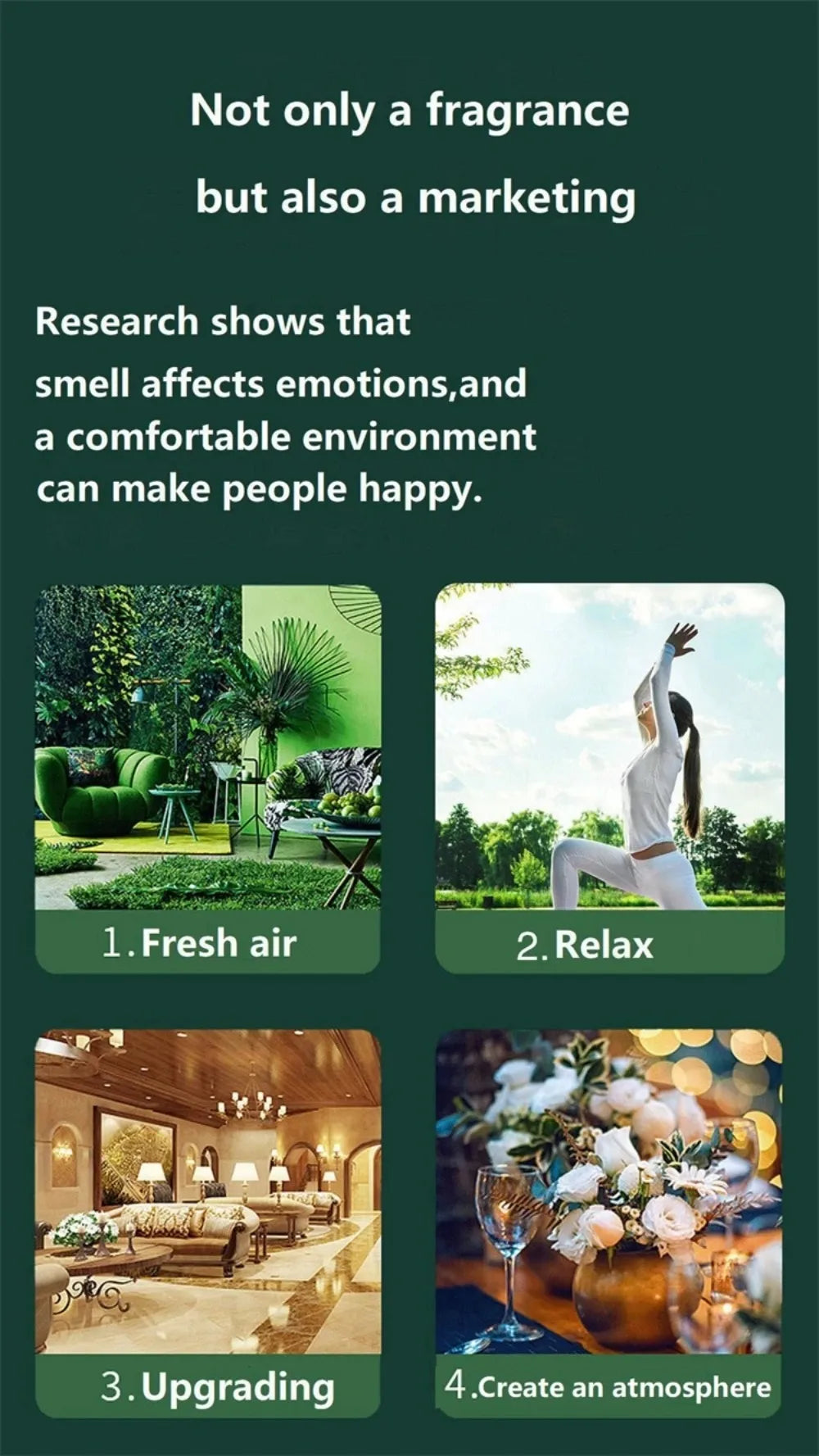 Waterless Essential Oil Diffuser Portable Room Fragrance Diffuser USB Rechargeable Professional Machine Electric Smell for Home