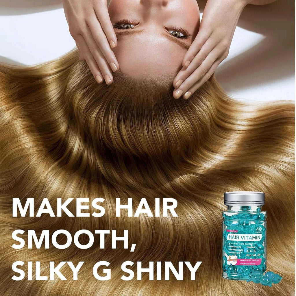 Tidesmit Magic Keratin Hair Vitamin Capsules for smooth, shiny, and deep-moisturized hair repair for dry, frizzy scalps.