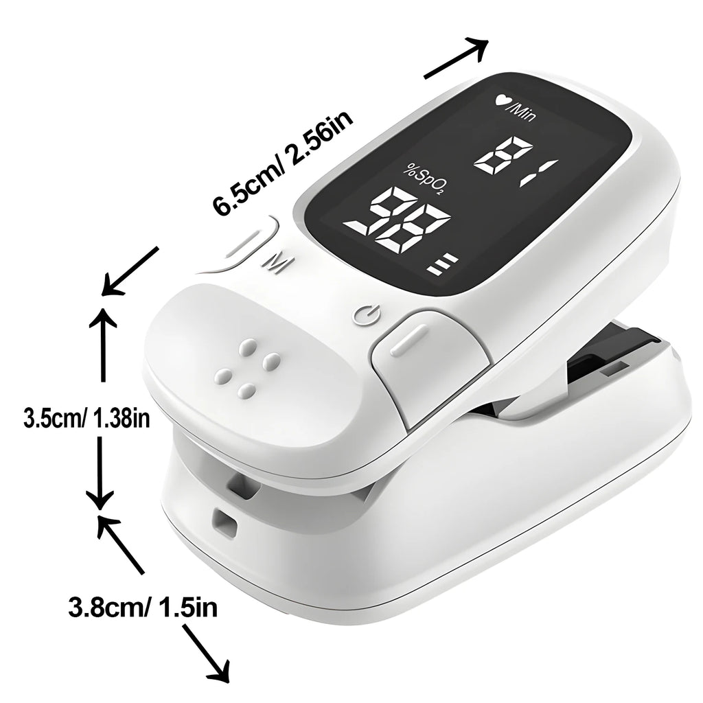 Oximeter Portable Fingertip Pulse Blood Oxygen Saturation Monitor With LED Display Fingertip Oximeter Testing SpO2 Health Care
