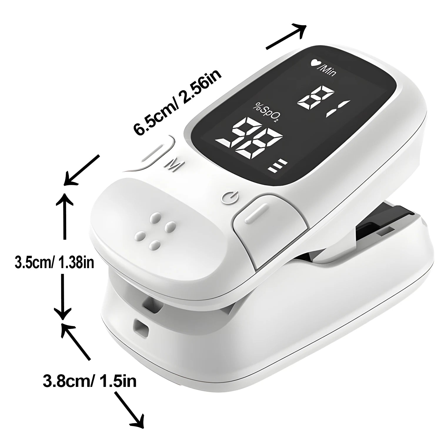 Oximeter Portable Fingertip Pulse Blood Oxygen Saturation Monitor With LED Display Fingertip Oximeter Testing SpO2 Health Care