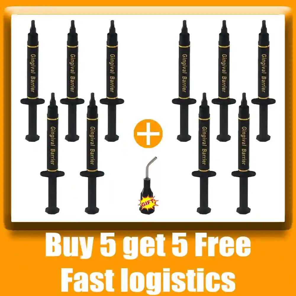 Gingival Barrier Gel for Professional Teeth Whitening - 5PCS Set Lip Care 10PCS Tidesmit