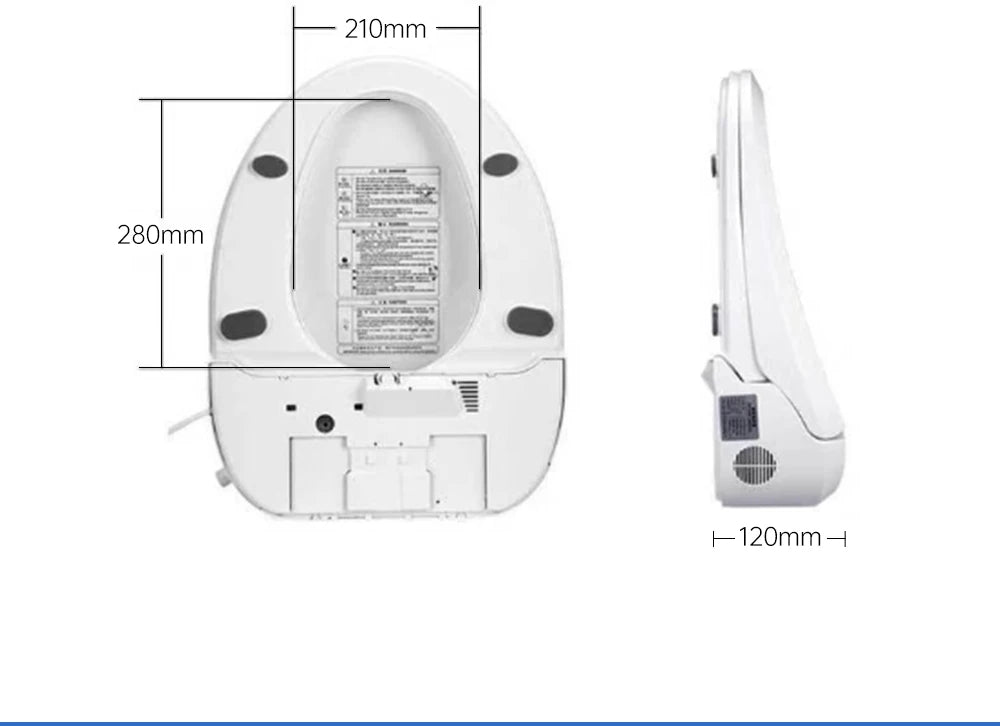Smart Toilet Seat Cover - Water&Energy Saving, Instant Heating, Self-Cleaning, LED Night Light-Efficient Hygienic Bathroom Lid