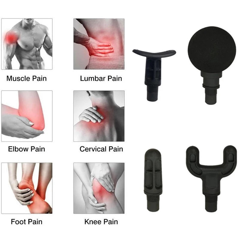 Massage Gun Replacement Heads: 4-Piece Set for Deep Tissue Recovery Body Shaping Massage Equipment Tidesmit