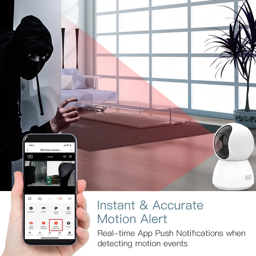 2K 400W Tuya Smart Mini WiFi IP Camera Remote Wireless Surveillance Auto Tracking Of Human Home Security CCTV Baby Pet Monitor