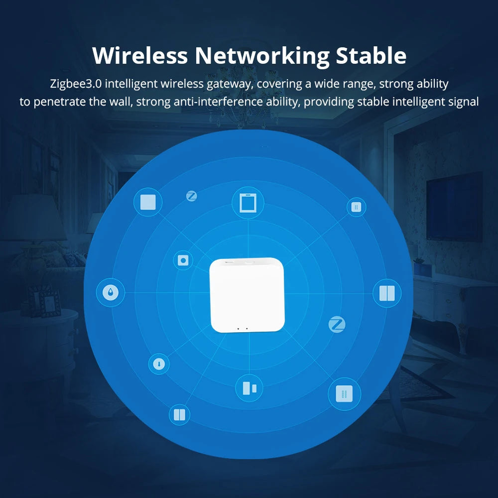 Tidesmit Smart Home Gateway Hub - ZigBee, WiFi & Bluetooth Bridge Tidesmit