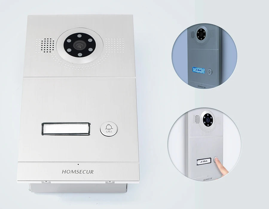 HOMSECUR PoE Powered Outdoor Doorbell Camera Rust-proof Aluminium Alloy BC121IP-1S Flush Mount For HDK IP Video Doorphone System
