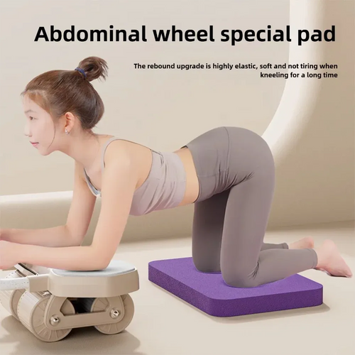 High-density NBR balance pad for smart yoga mats, purple kneeling mat used for comfortable abdominal wheel exercises.